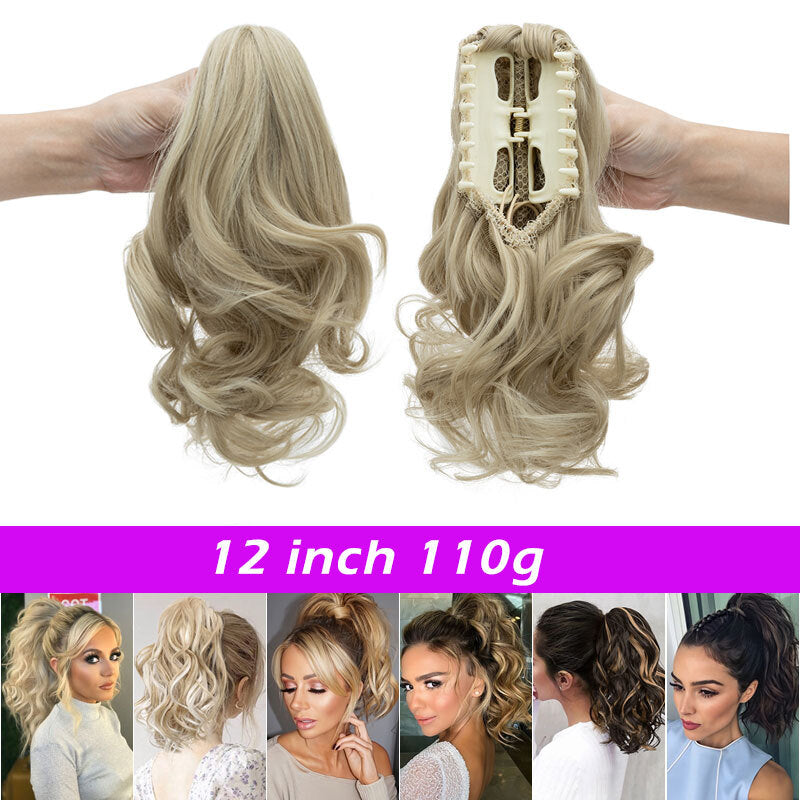 26-Inch Real Human Hair Ponytail Extension with Claw Clip - Thick Hairpiece