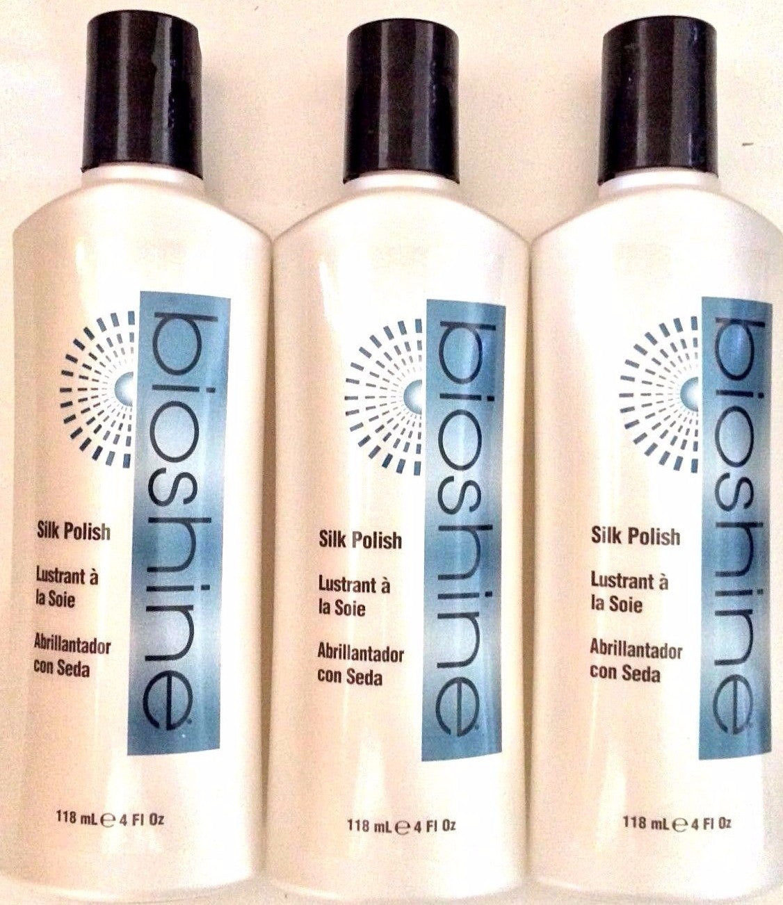 Silk-Infused Hair Serum - Anti-Frizz Leave-In Shine Treatment 4oz (3 Pack)