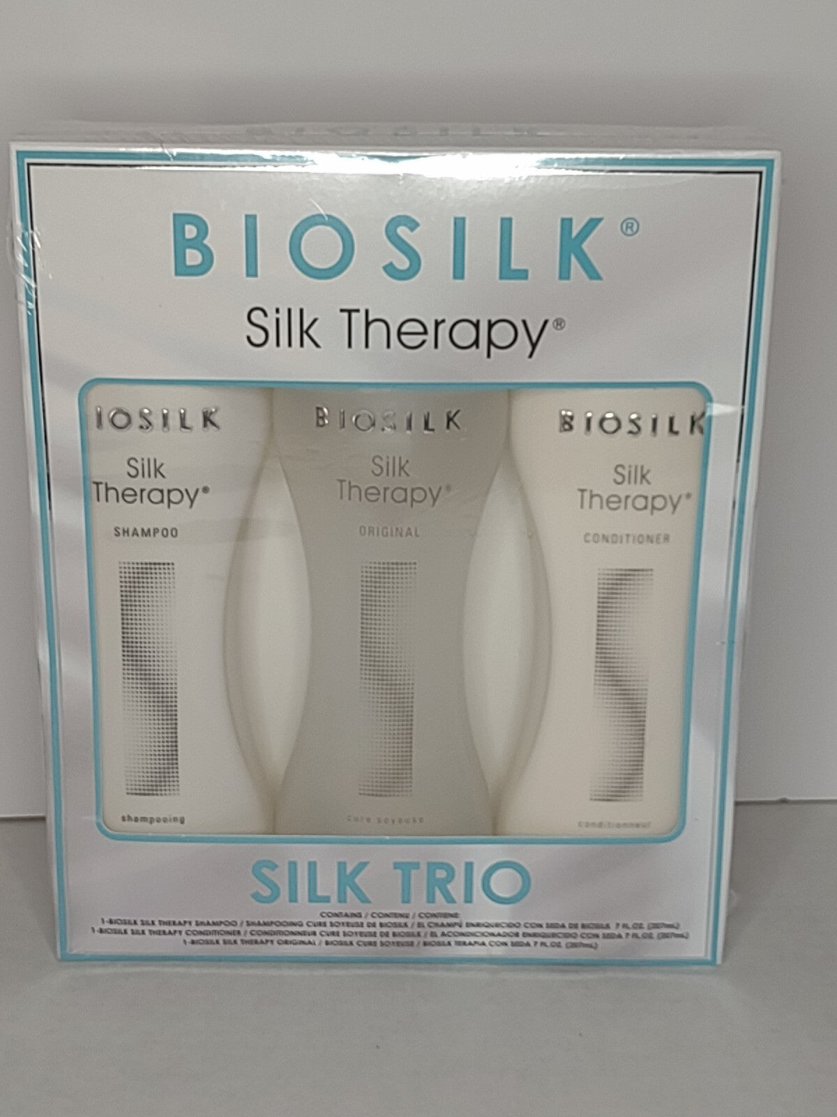 Biosilk Silk Therapy Trio Set Shampoo Conditioner Original New (H)