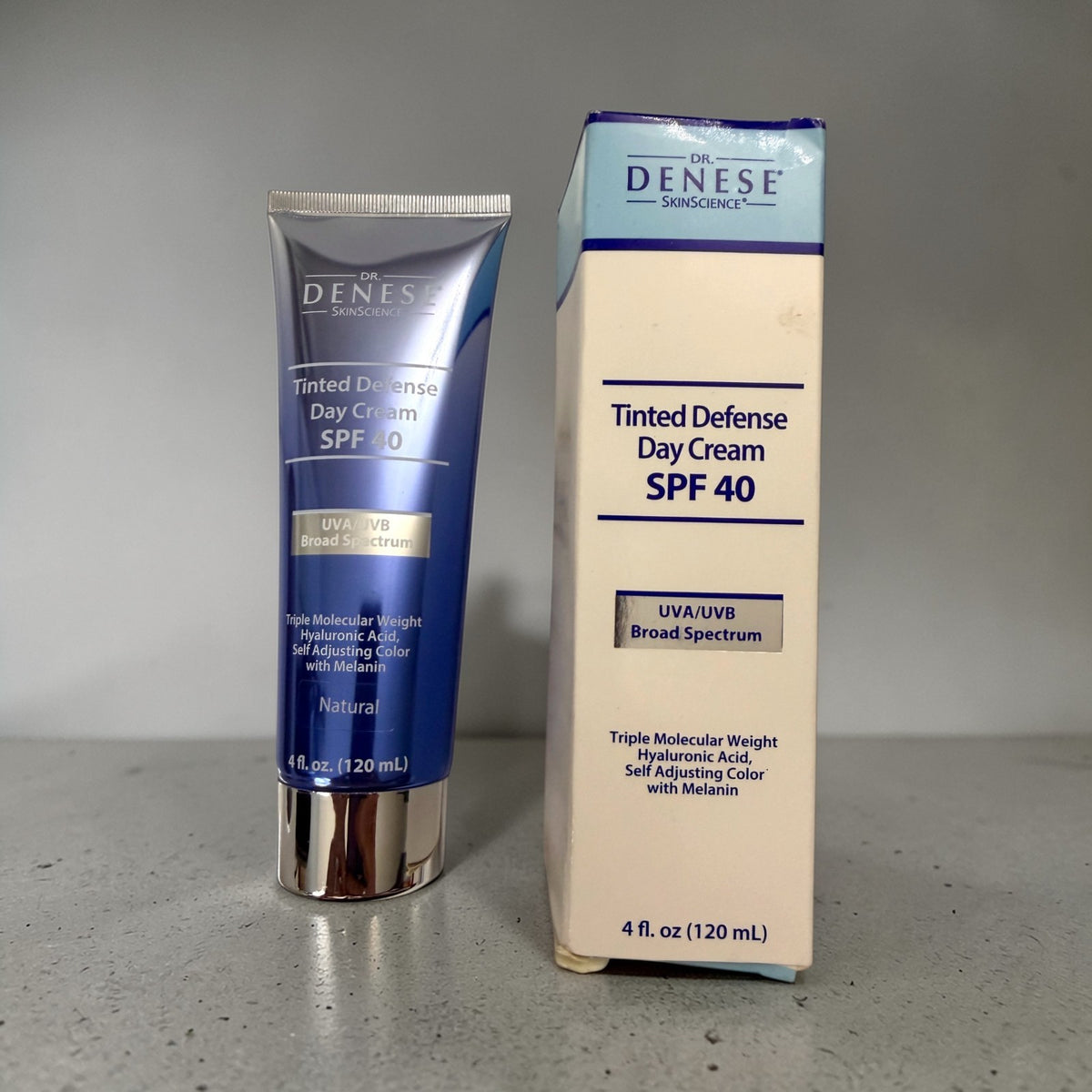 NIB~ Dr Denese NATURAL Tinted Defense SPF 40 Day Cream Broad Spectrum