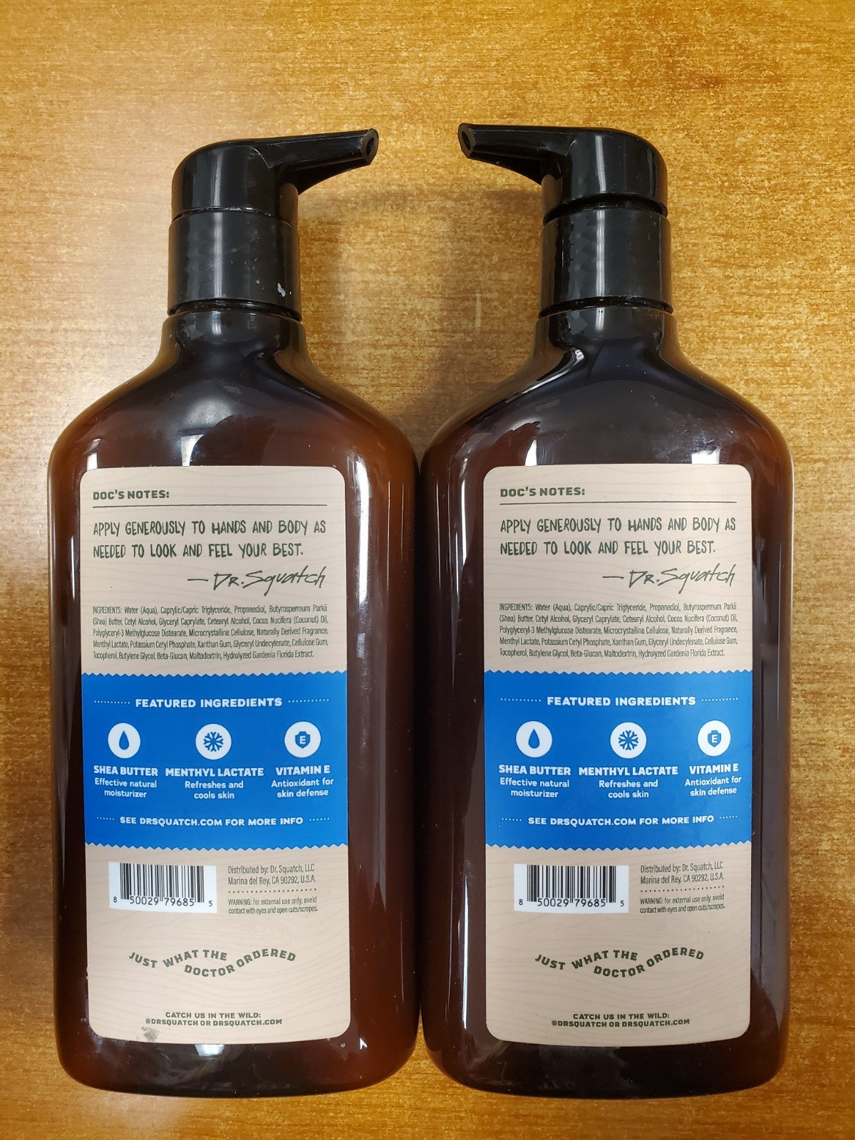 Dr. Squatch Men's Natural Lotion Fresh Falls 2-Pack