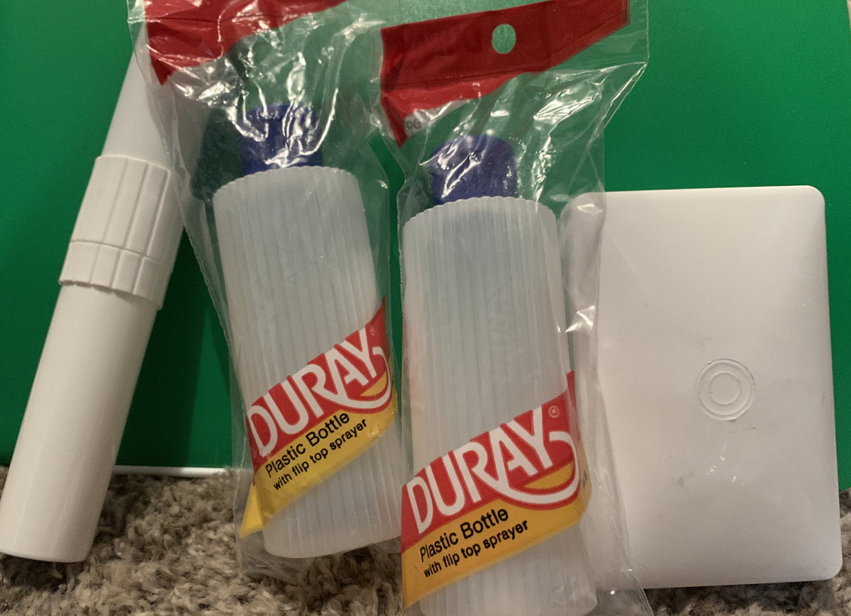 Vintage 1985 Travel Toiletry Set - Plastic Bottles, Soap & Toothbrush Holder