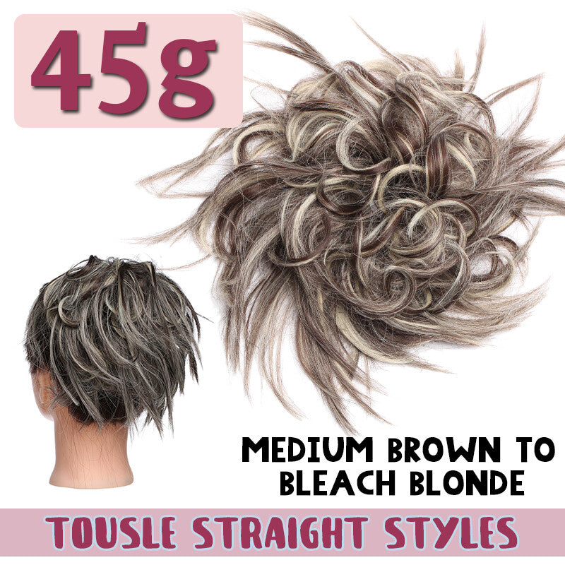 7-Inch Messy Bun Hair Piece Scrunchie Updo Thick Human Hair Extensions