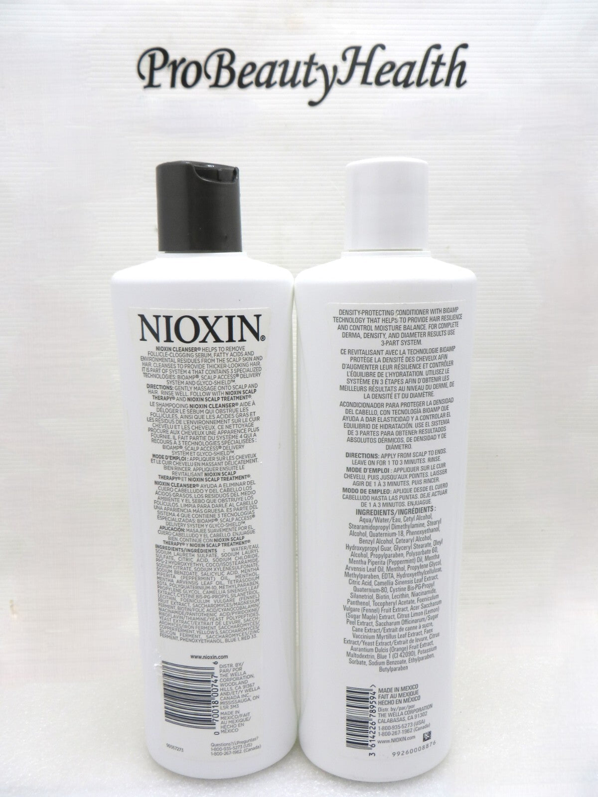 Nioxin #4 Cleanser & Scalp Therapy Conditioner Duo 16.9 oz