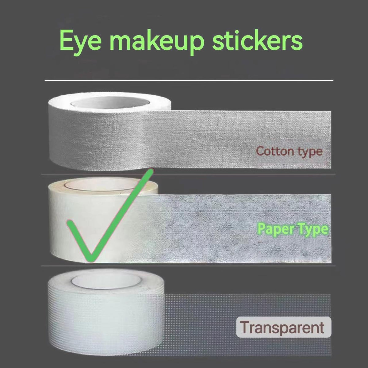 Aloe Vera Makeup Tape 0.48in x 30ft - Skin-Friendly Eyelash & Beauty Adhesive