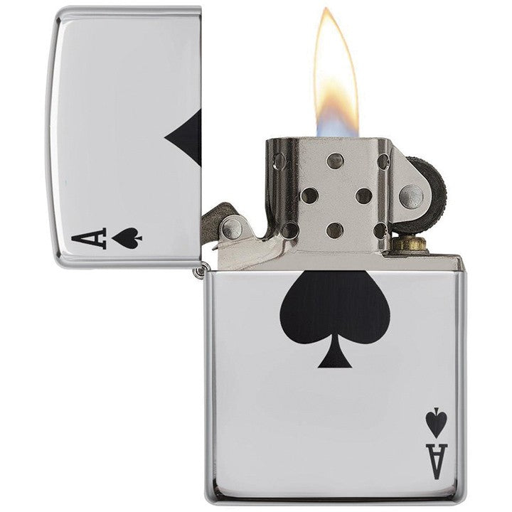 Windproof Metal Lighter with Chrome Finish - Refillable & Gift Boxed