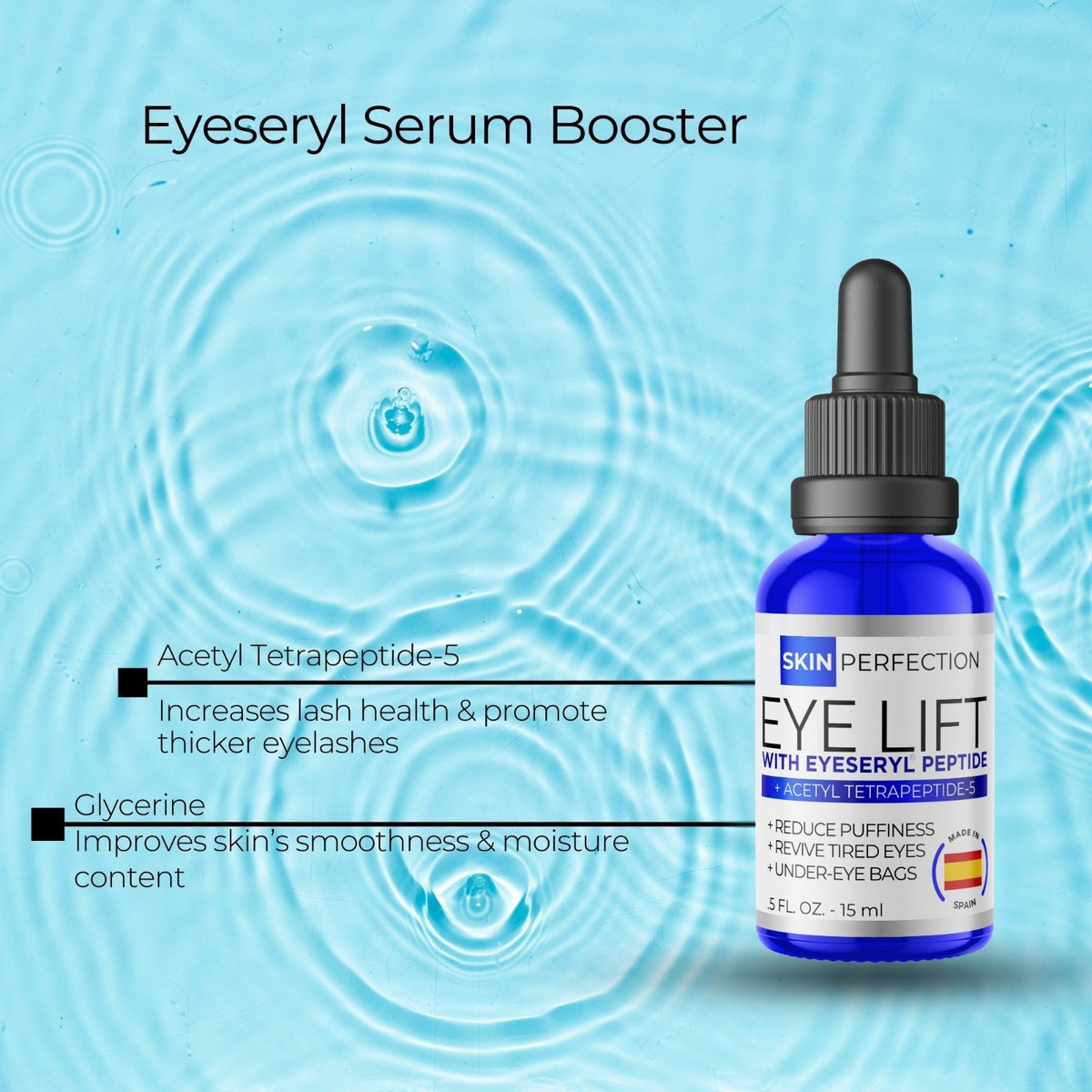 Eyeseryl Anti-Aging Eye Serum Booster for Puffy Eye Bags Reduce Puffiness and Tighten Skin