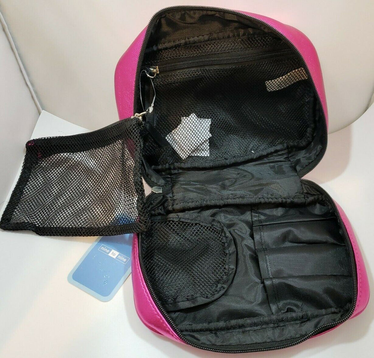 Women Makeup Bag Cosmetic Case Travel Organizer Metallic Pink