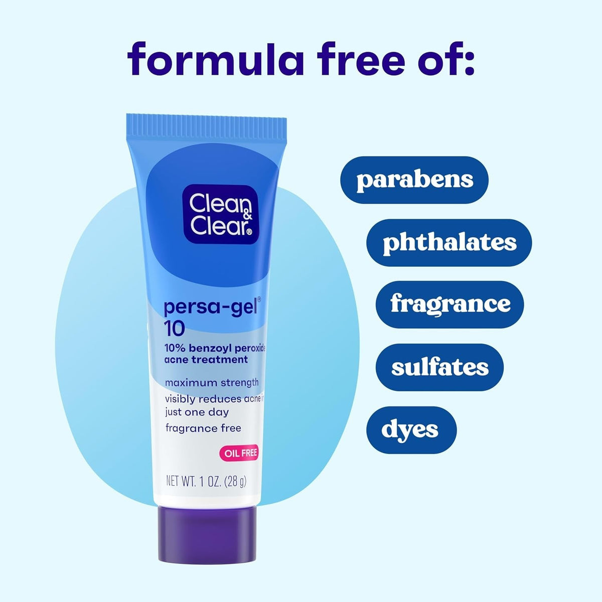 Maximum Strength Acne Spot Treatment Gel with 10% Benzoyl Peroxide - 1 oz, Cruelty-Free