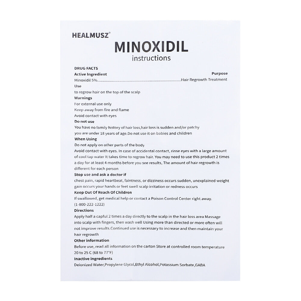 Minoxidil 5% Hair Regrowth Treatment, 8x50ml Dropper Bottles
