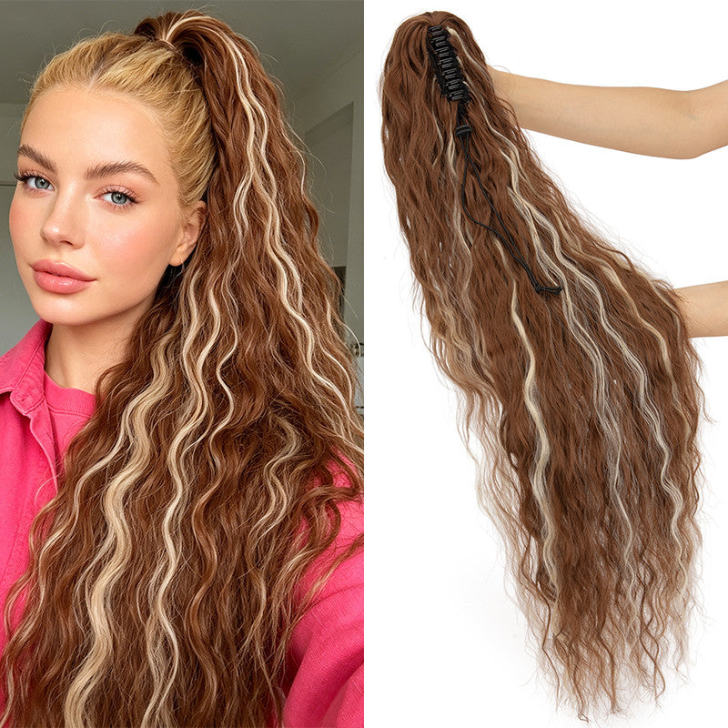 Claw Ponytail Extensions Curly Straight Hair in Multiple Lengths & Colors