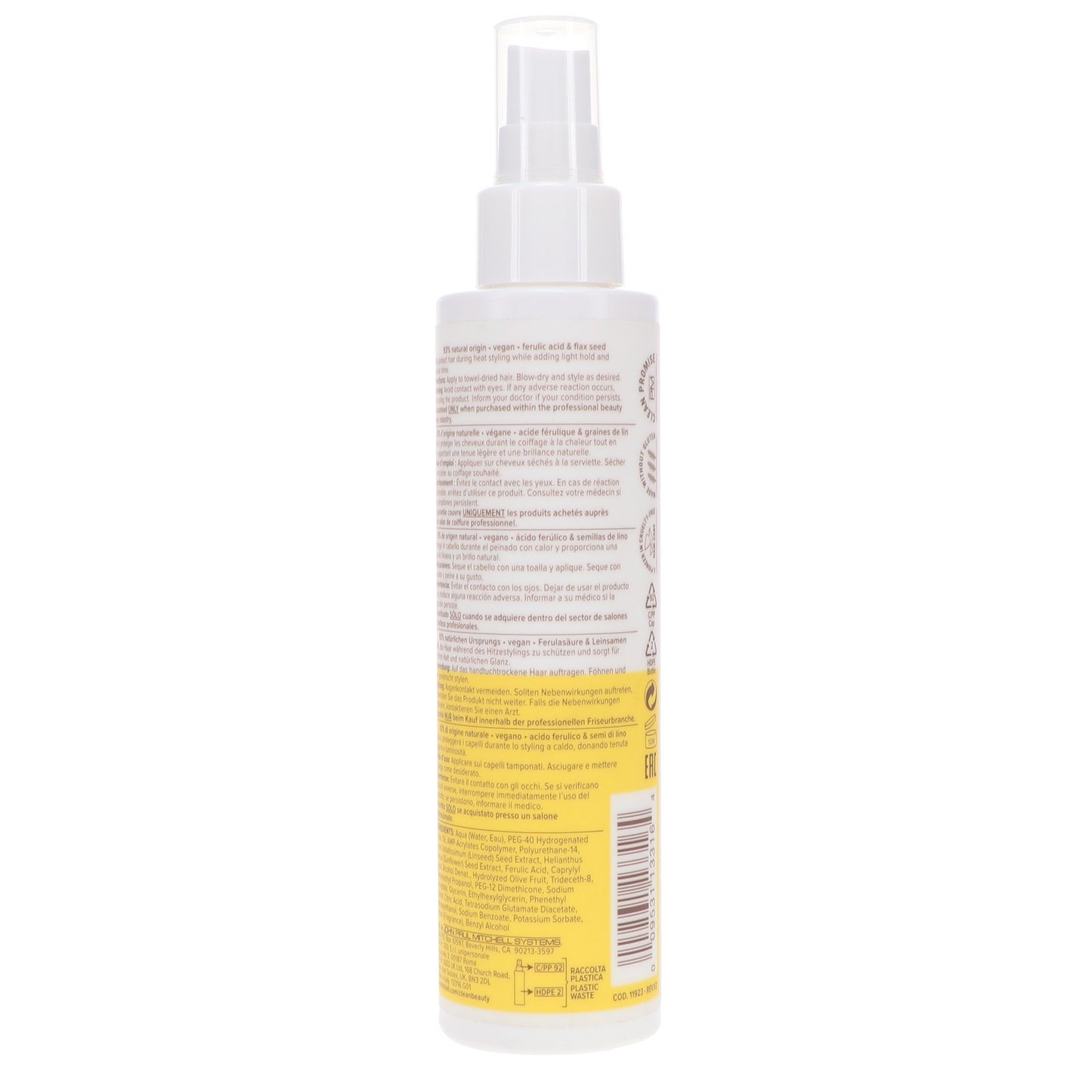 Paul Mitchell Clean Beauty Heat Styling Spray 5.1 oz - Heat Protectant & Shine