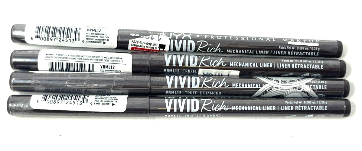 Set of 4 NYX Vivid Rich Mechanical Lip Liners - Truffle Diamond VRML12