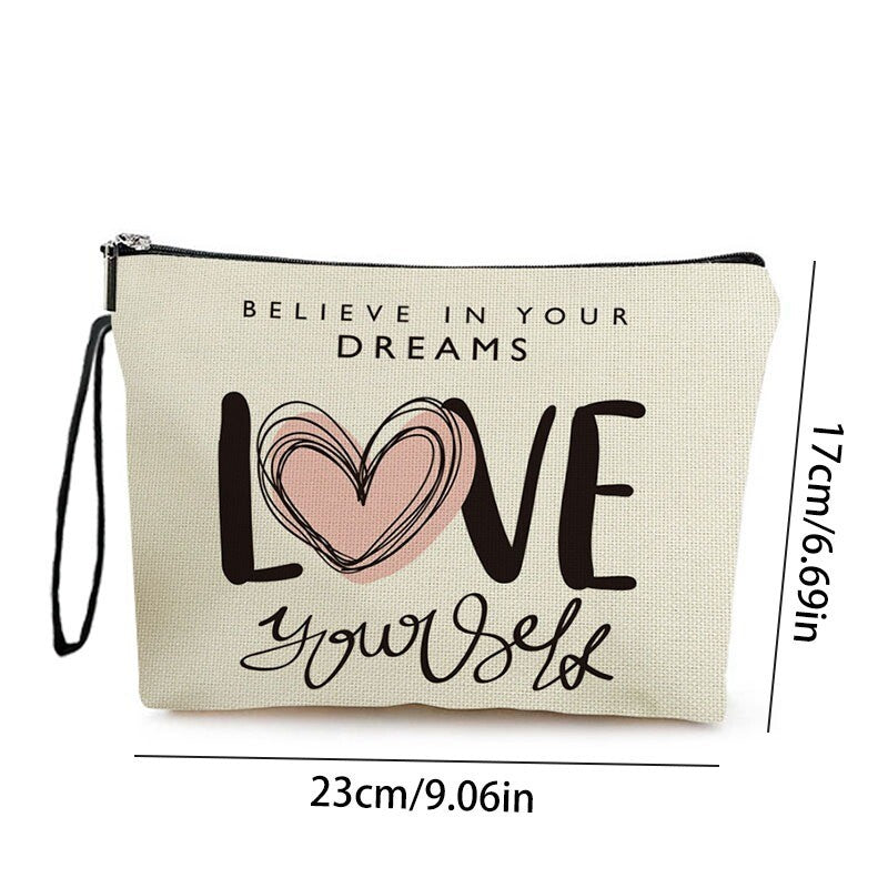 Travel Cosmetic Bag with Multiple Compartments and Zip Organizer