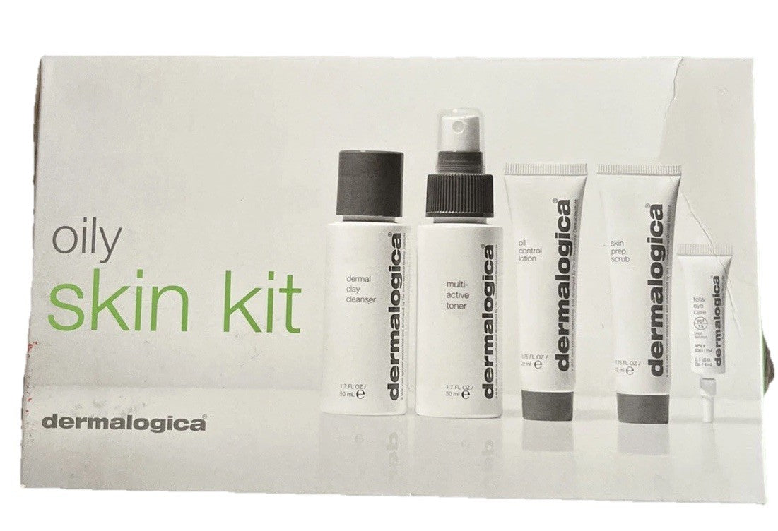 Dermalogica Oily Skin Care Kit - Cleansing, Scrub, Toner & Oil-Control Lotion