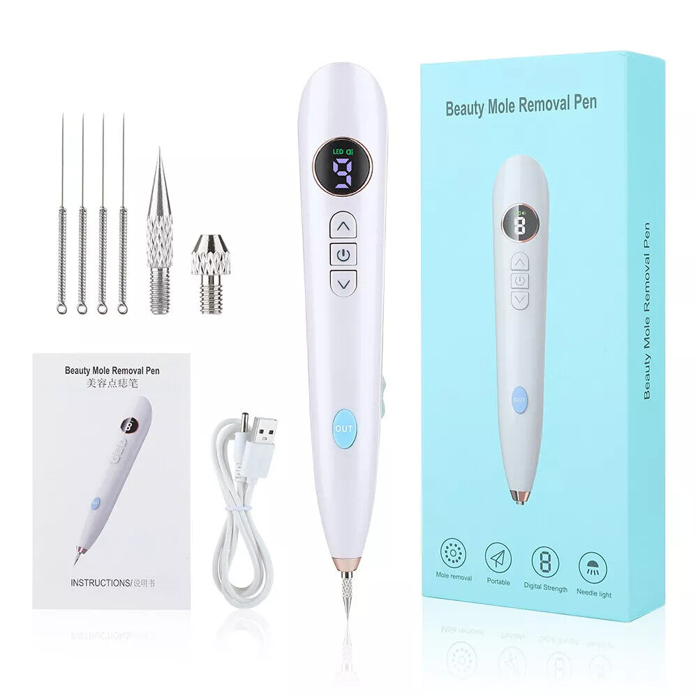 Laser Mole & Skin Tag Remover Pen - 9 Level Adjustable Spot Treatment