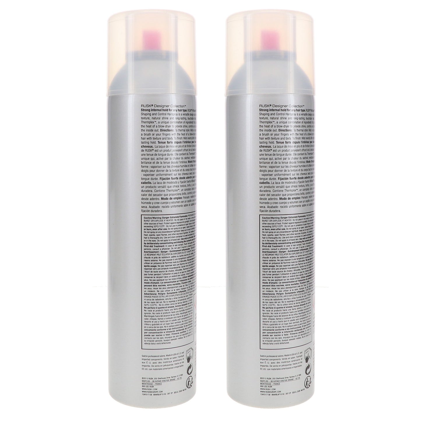 Rusk W8less Hairspray 10 oz - Anti-Frizz Strong Hold, Lightweight Finish, 2 Pack