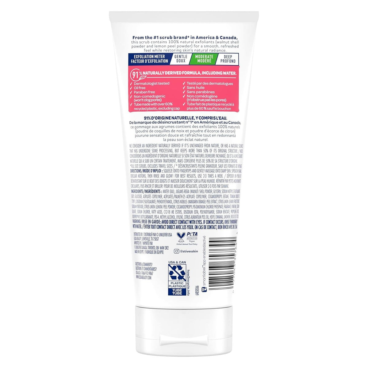 All-Natural Face Scrub Pink Lemon & Mandarin Paraben-Free 5.07Oz