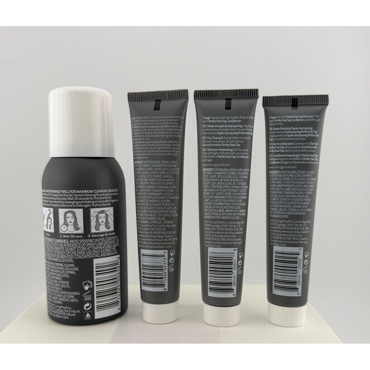 4x Living Proof Perfect hair Day PhD Dry Shampoo Detox Conditioner Set