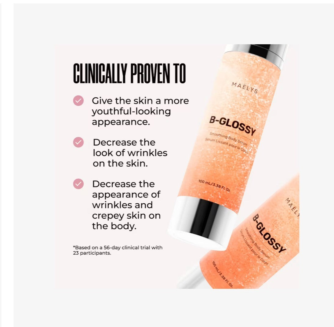 Maelys B-Glossy Body Serum - Smoothing Hydrating Skin Treatment 1 fl oz