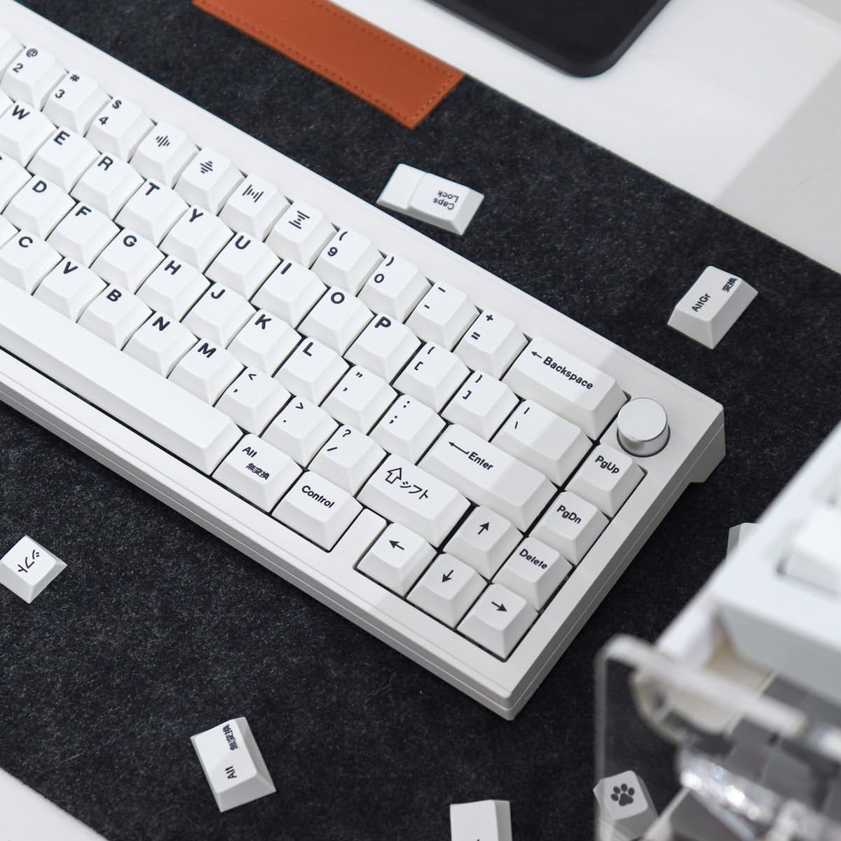 135-Key PBT Keycap Set for Mechanical Keyboard - Cherry Profile, Dye-Sub, White