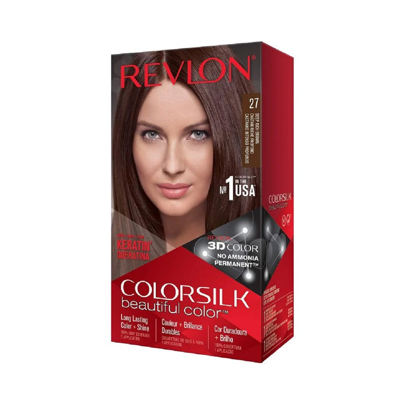 Revlon Hair Color #27 Deep Rich Brown Permanent Dye - 6 Pack