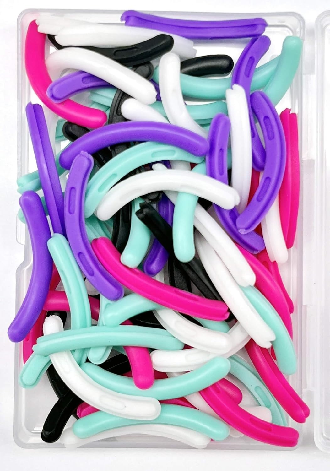 80 Silicone Eyelash Curler Refill Pads with Storage Box - Universal Fit
