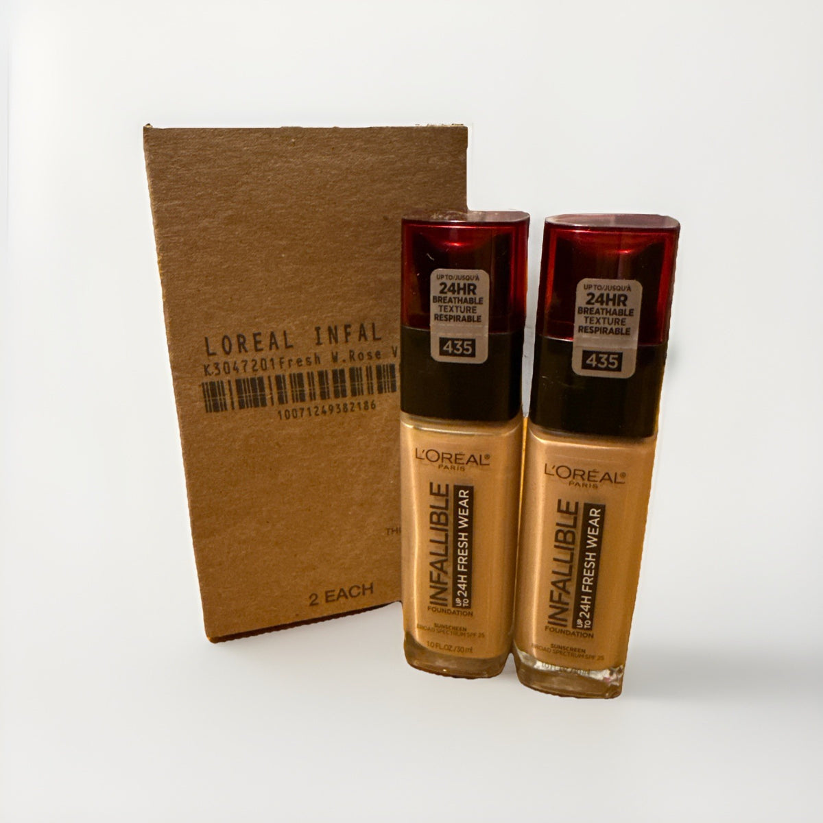 L'Oréal Infallible 24H Fresh Wear Foundation SPF 435 Rose Vanilla - 2 Bottles
