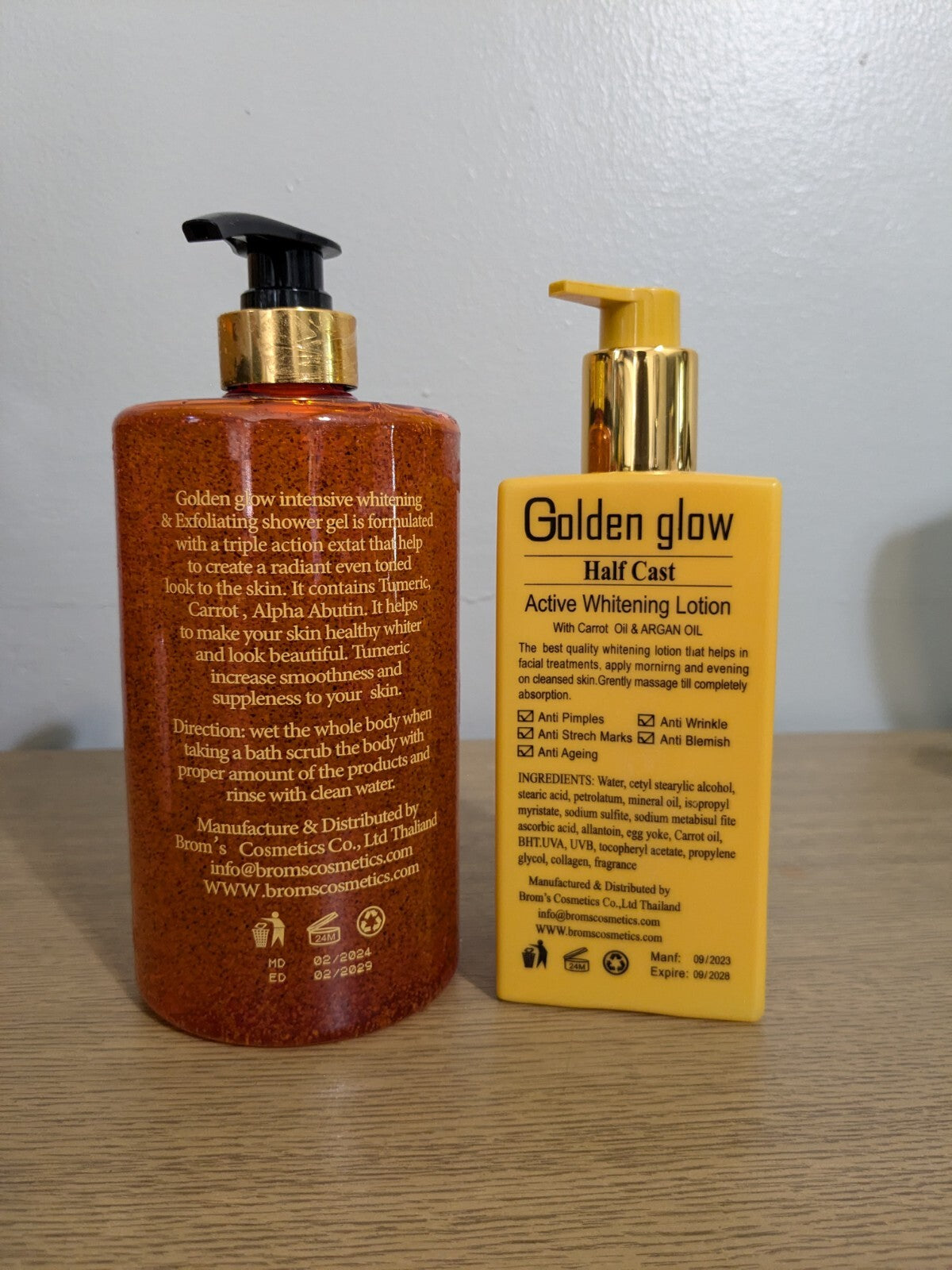 Golden Glow Whitening Shower Gel SPF 55 - Exfoliating & Brightening 1000ml