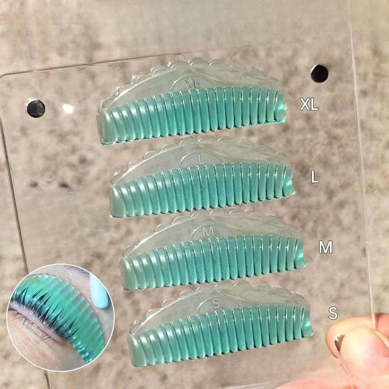 4Pair Silicone Eyelash Perming Laminating Pads Kit - Reusable Lash Lifting Rods 3D