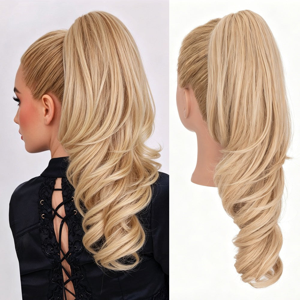 Claw Clip In Ponytail Extensions - Wavy Long 18in Hairpiece for Women