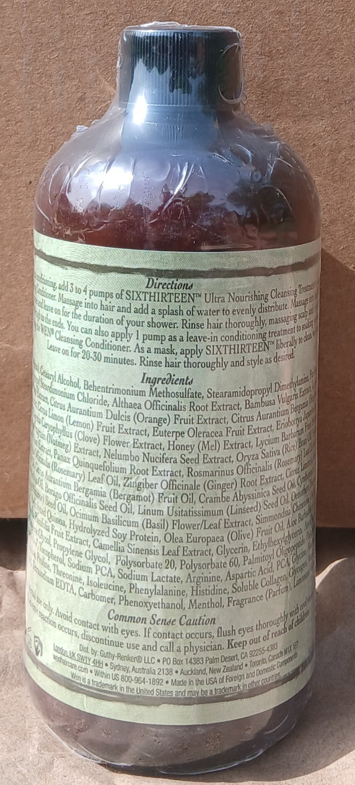 Wen 613 Ultra Cleansing Nourishing Hair Treatment Lemon Rosemary Vanilla 12 oz