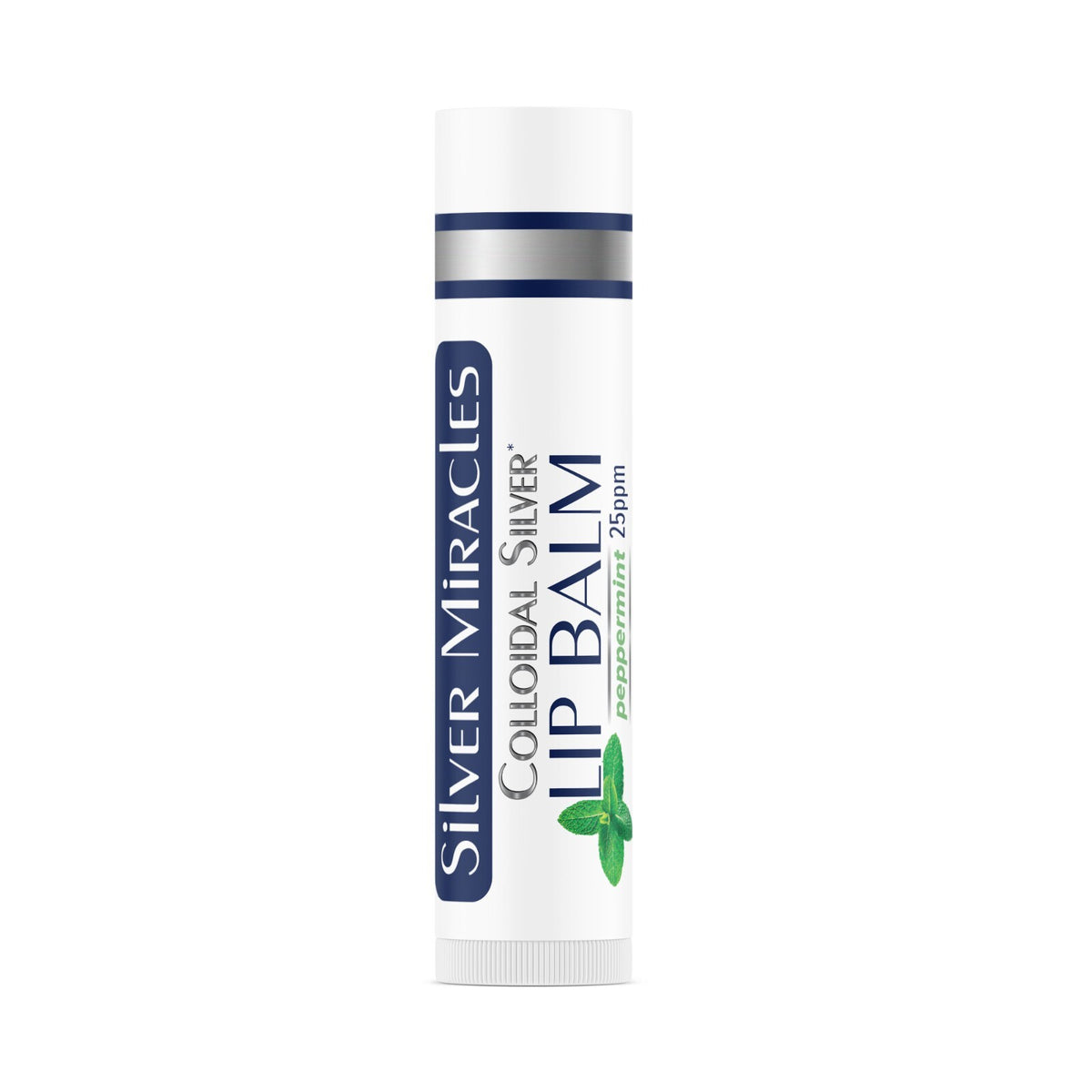 Colloidal Silver Lip Balm Tubes - 3 Pack Natural Moisturizer for Dry Lips
