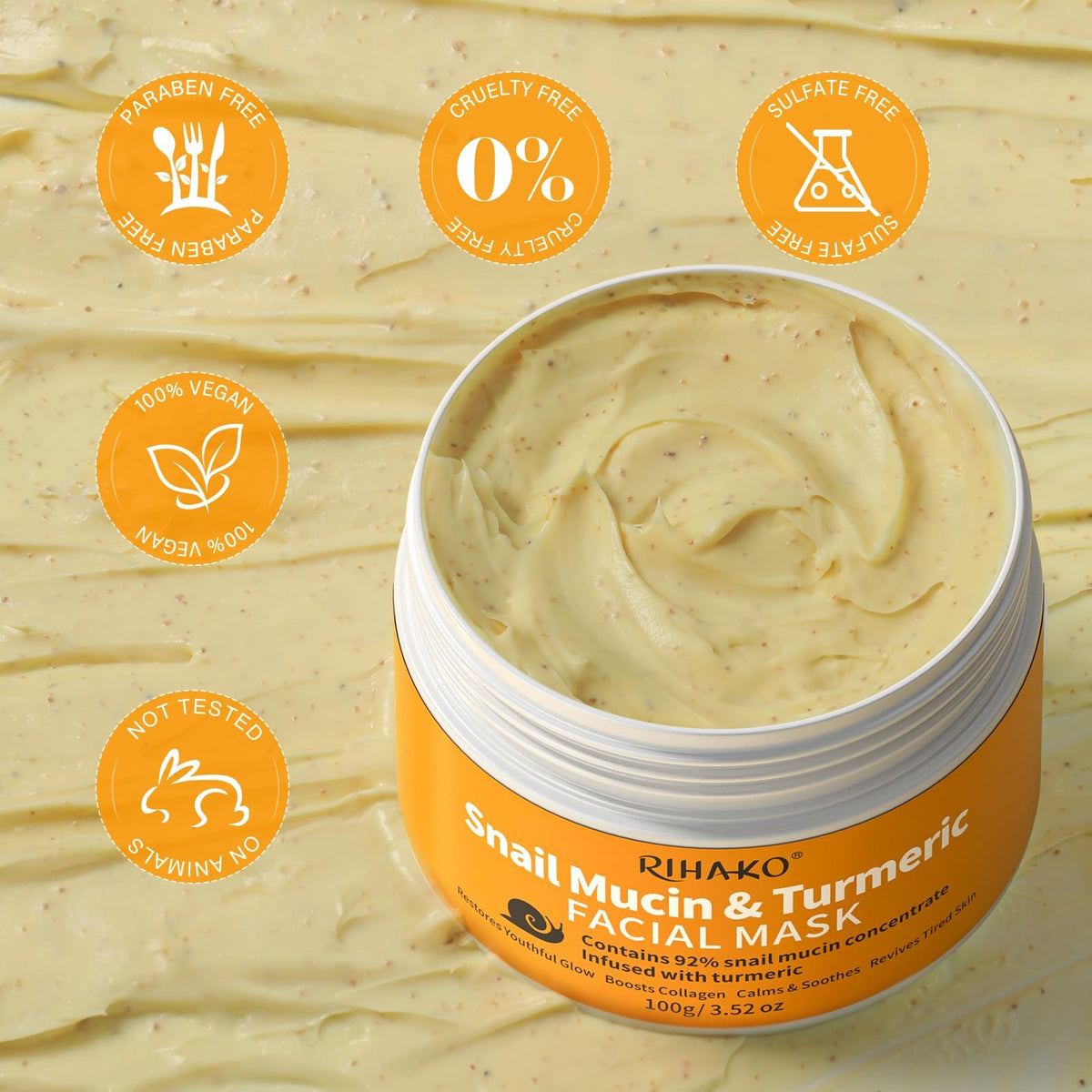 Snail Mucin Turmeric Anti-Aging Face Mask