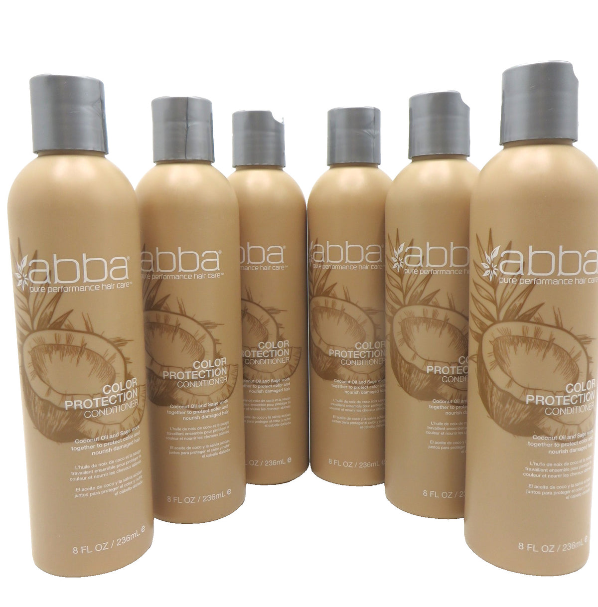 Color Protection Conditioner with Coconut Oil & Sage - Nourishing Hair Care, 8 oz, Pack of 6