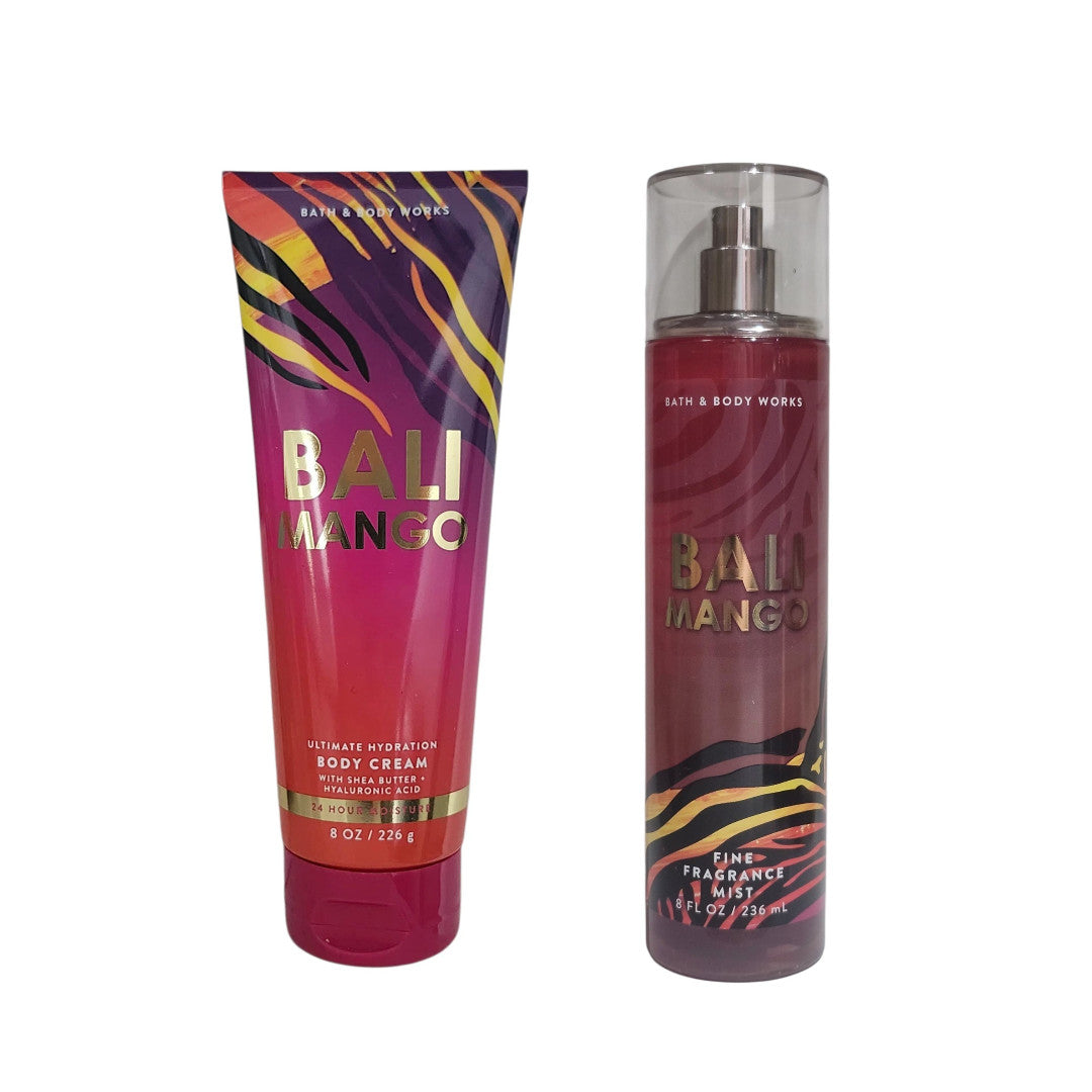 NEW BATH & BODY WORKS BALI MANGO ULTIMATE HYDRATION CREAM, 8 OZ + MIST
