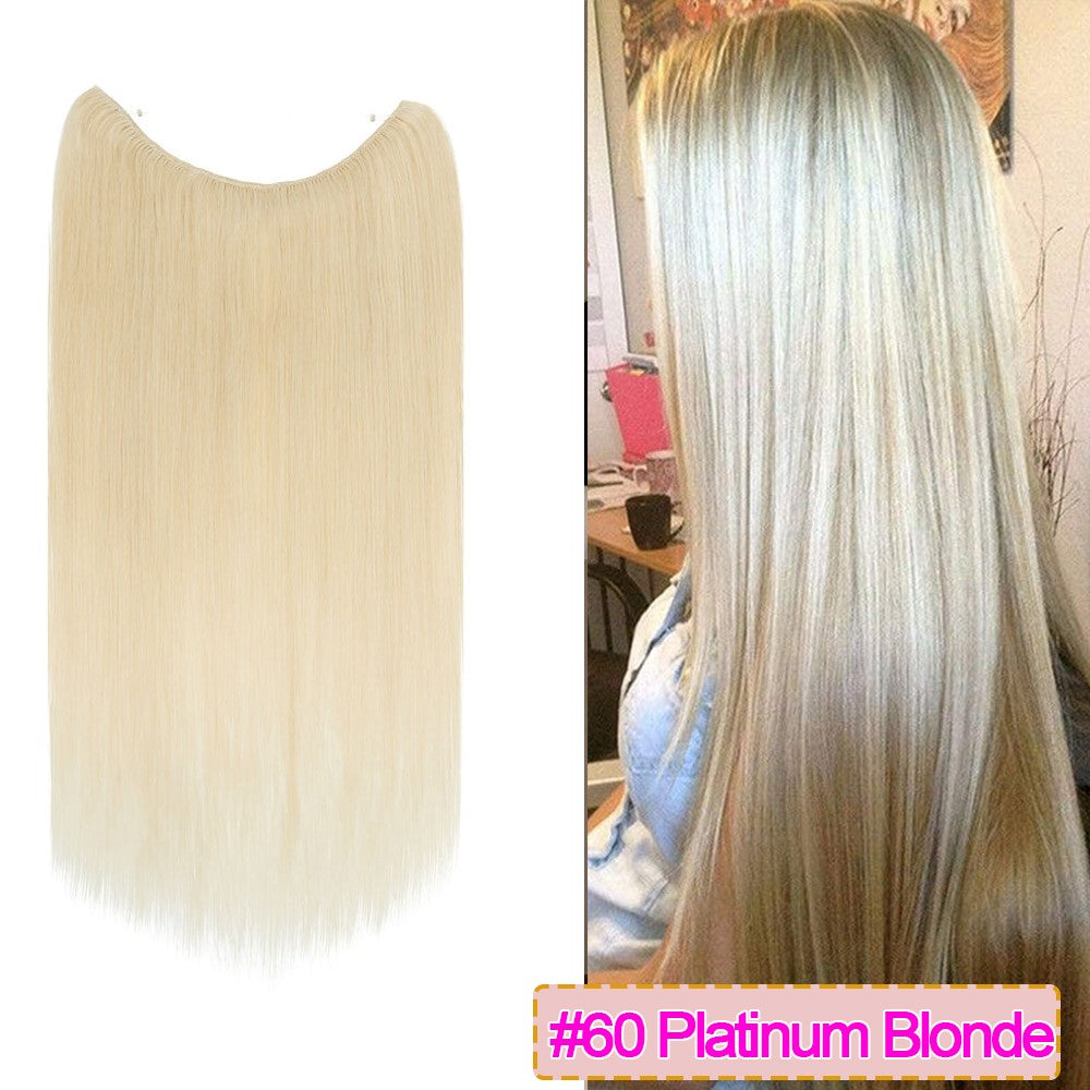 Invisible Wire Clip-In Hair Extensions - 100% Remy Human Hair, Easy to Wear