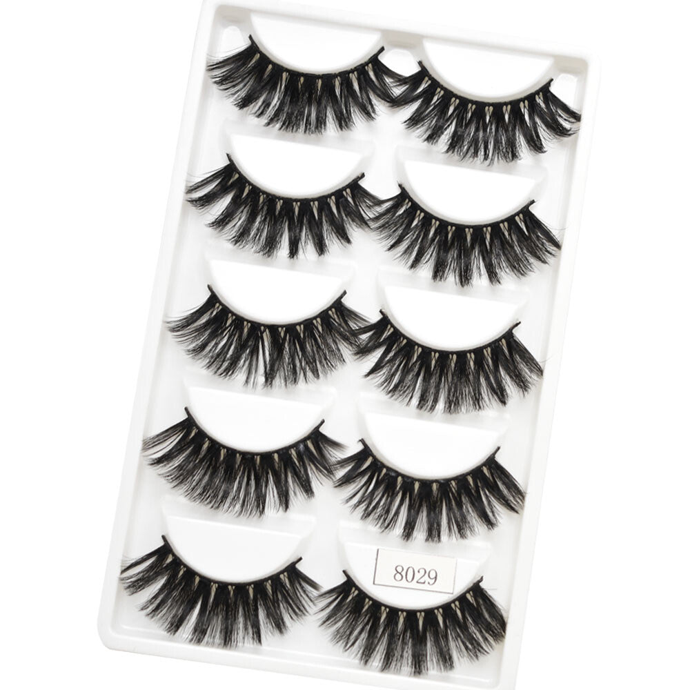 False Eyelashes 3D Mink Style Full Strip Lashes Natural Glam Reusable