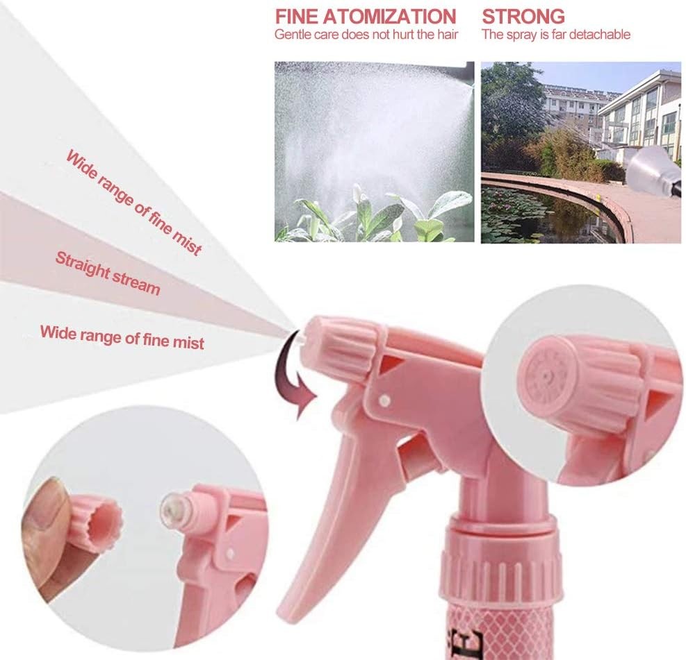 Fine Mist Spray Bottle 9.8oz (280ml) Pink Rose Champagne – Hair Moisturizing & Cleaning