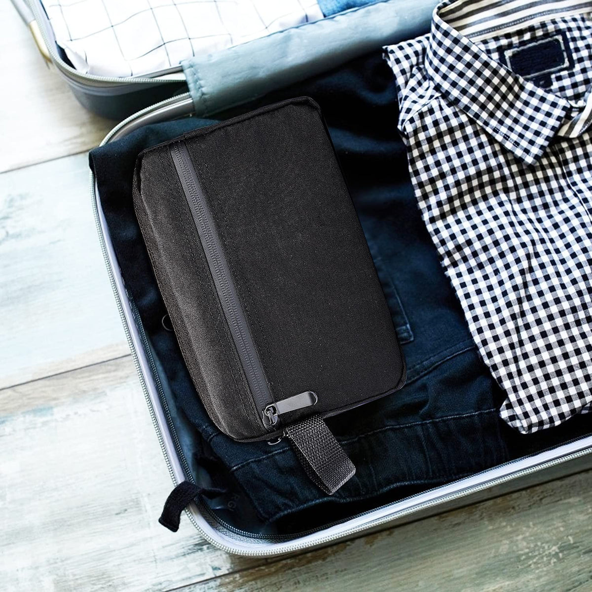 Travel Toiletry Bag Cosmetic Organizer Shaving Case - Waterproof & Lightweight
