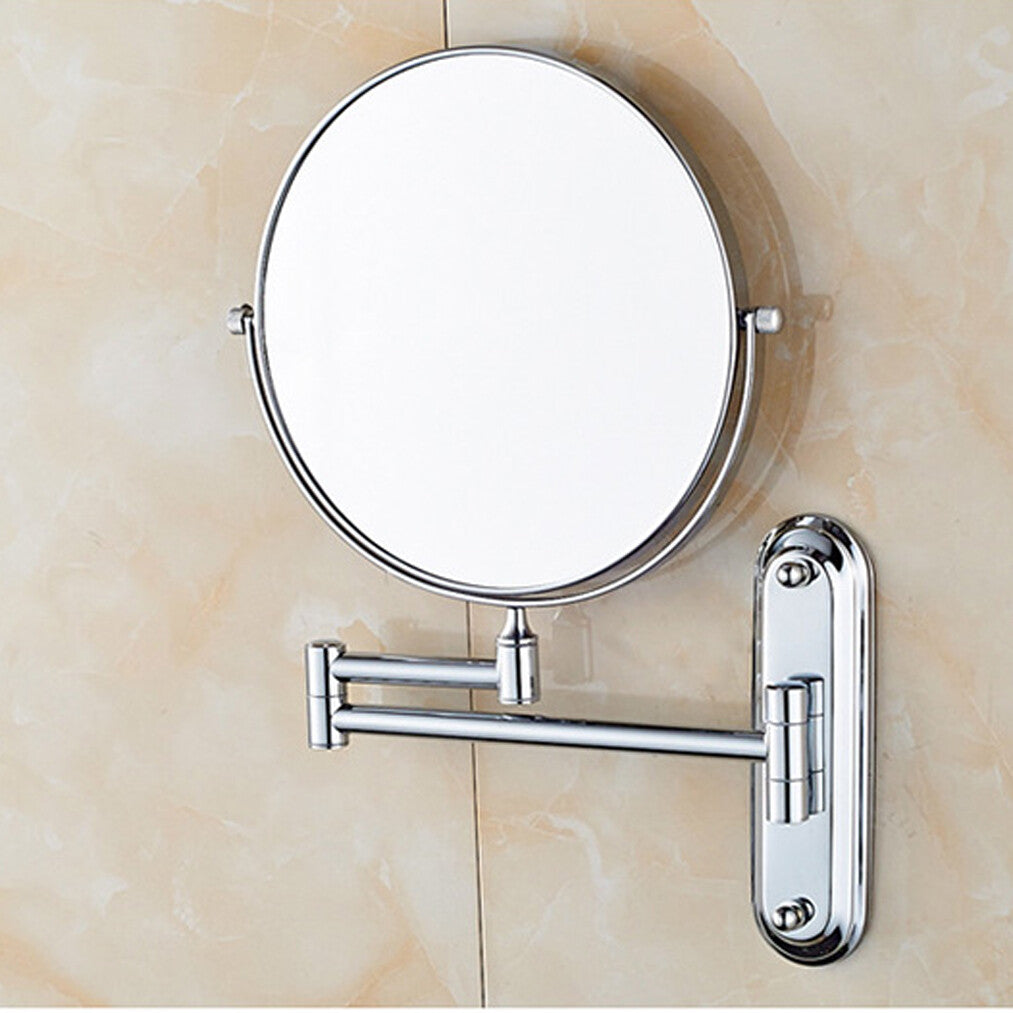 10X Wall Mounted Makeup Mirror with 12-Inch Swing Arm - Polished Chrome Finish