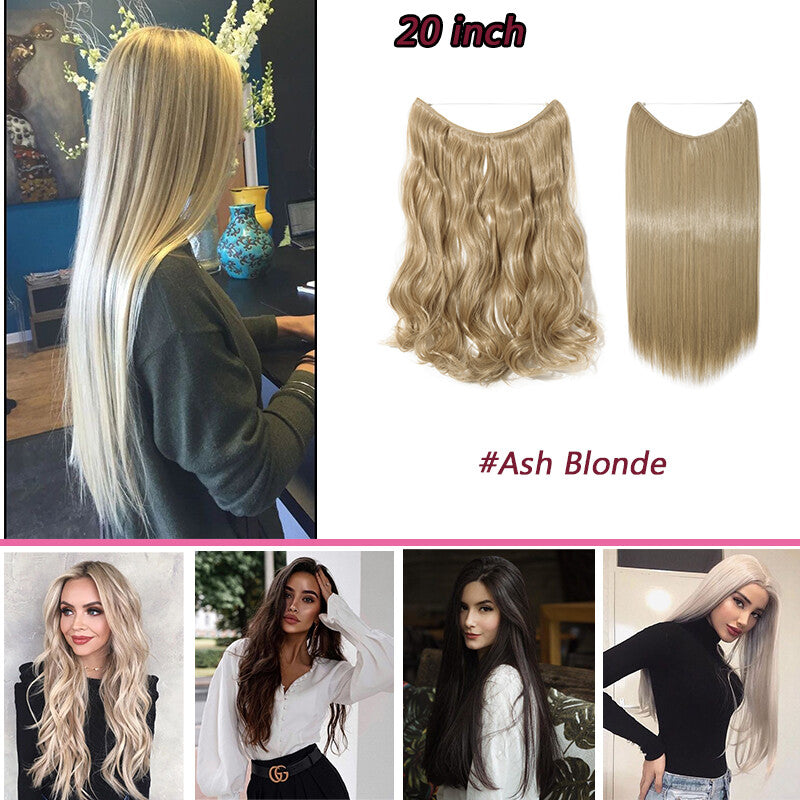 Natural Real Hair Extensions Wire-In Thick Wavy or Straight 20-24 Inch