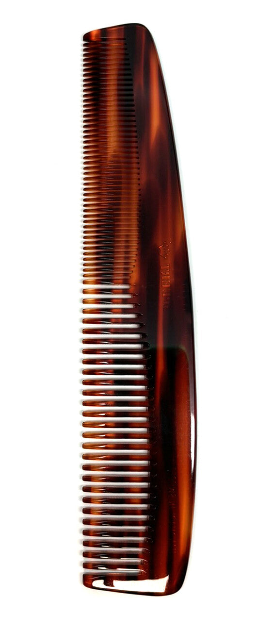 Handmade Swiss Tortoise Shell Comb 8 Inch Wide & Fine Tooth for Medium Hair