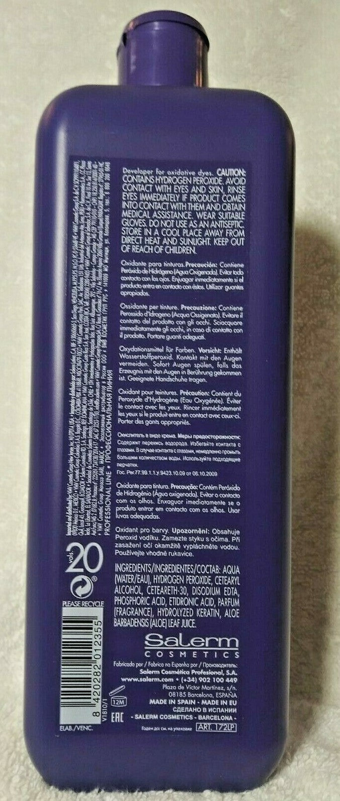 Cream Oxidant Developer 20 Vol - 6% Aloe Vera, 36oz