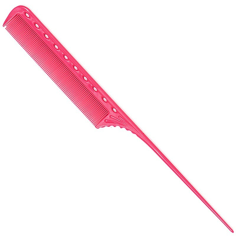 Thick Pink Rat Tail Comb for Hair Styling and Detangling - YS Park 111 Super Tint