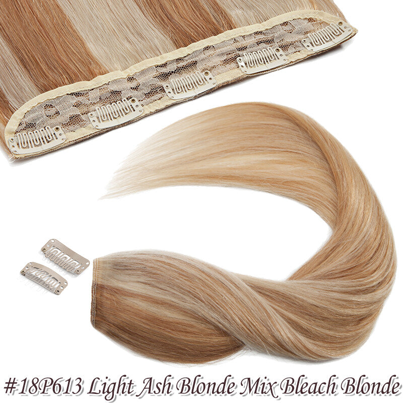 Clip-In Hair Extensions 3/4 Full Head Balayage Remy Human Hair Thick Weft