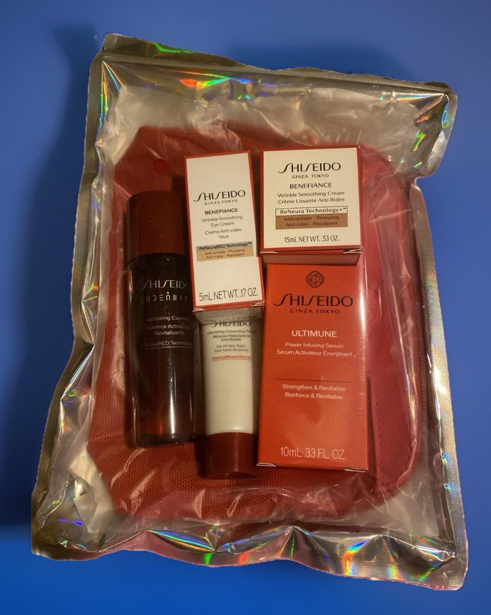 Travel Makeup Bag Set with 6 Pcs Skincare & Beauty Accessories