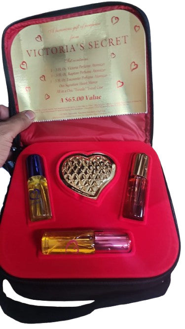 Mini Travel Set with Mirror - 3 Piece Victoria's Secret 0.5 oz-15ml Includes Bag