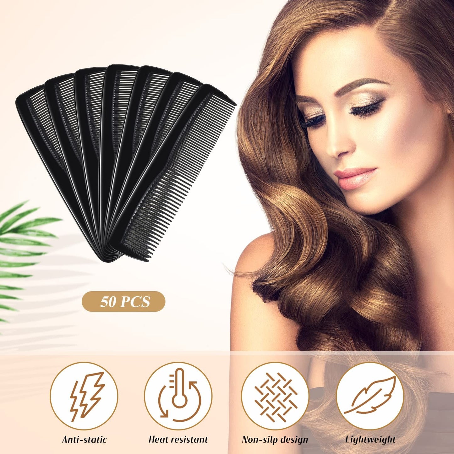 50 Pack Pocket Combs for Men and Women - 5 Inch Hair & Beard Styling