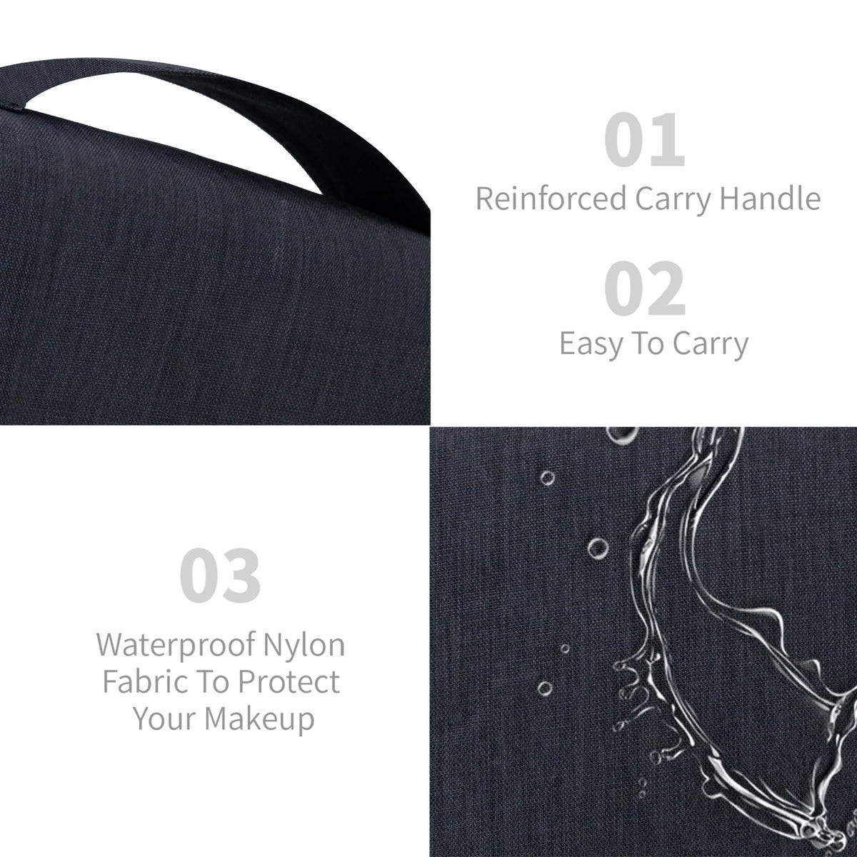 Large Capacity Travel Toiletry Bag Waterproof Organizer for Men & Women